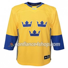 Adidas Maillot de Hockey Suède Blank Coupe du monde de hockey sur glace 2016 Jaune Premier - Homme